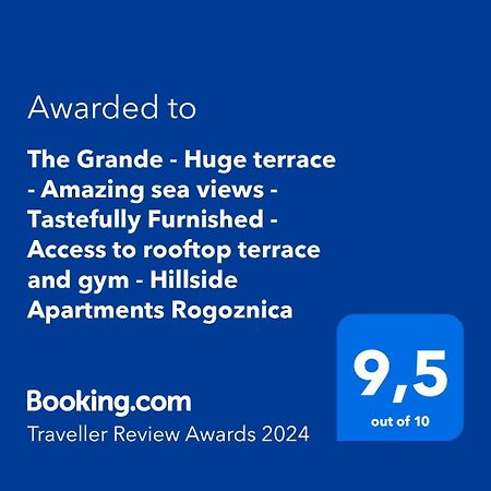 The Grande - Huge Terrace - Amazing Sea Views - Tastefully Furnished - Access To Rooftop Terrace And Gym - Hillside Apartments Rogoznica Rogoznica  Exterior foto